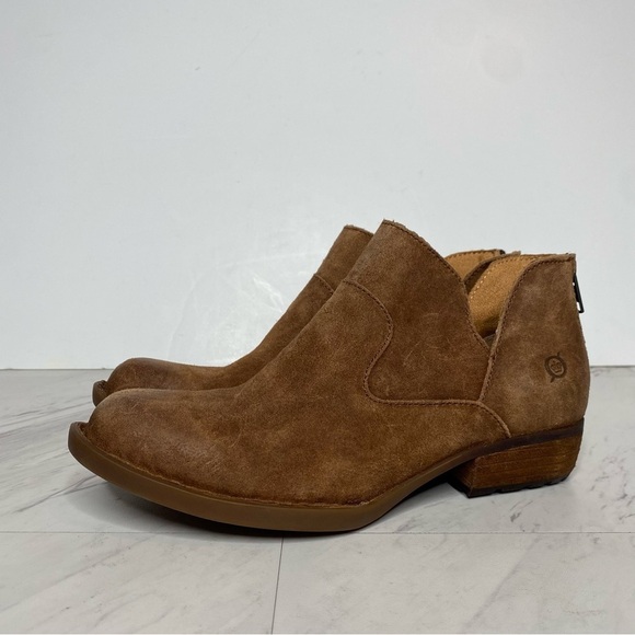 Born Beth Brown Distressed Suede Bootie 6 1/2 M - Picture 14 of 14